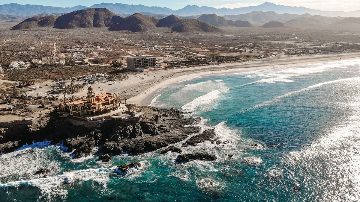 Aerial view of Baja California Sur coastline