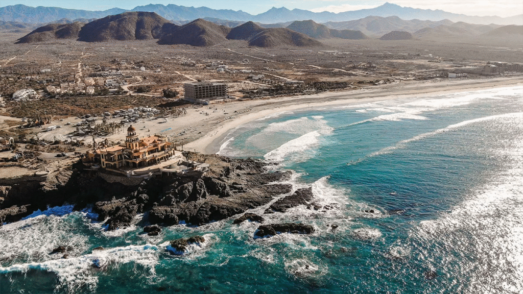 Aerial view of Baja California Sur coastline